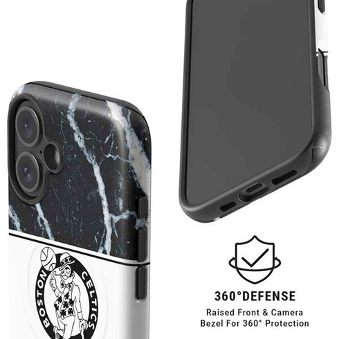 NBA Boston Celtics Marble iPhone 16 Magsafe Impact Case