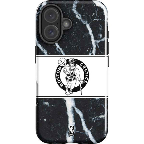 NBA Boston Celtics Marble iPhone 16 Plus Impact Case