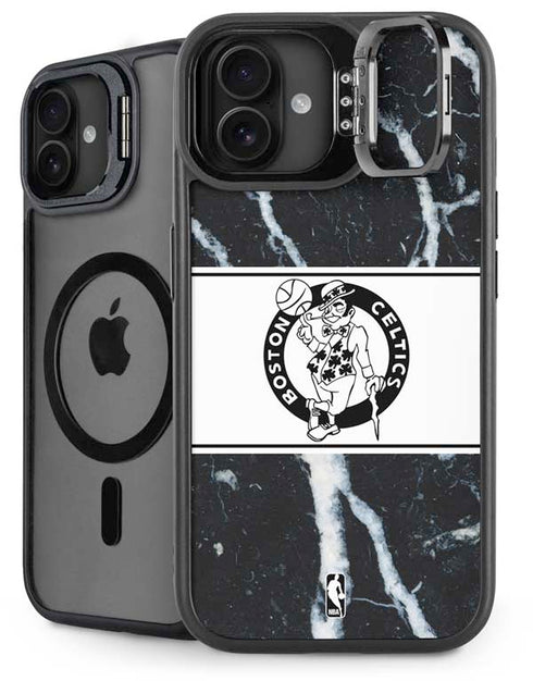 NBA Boston Celtics Marble iPhone 16 Plus Kickstand Case