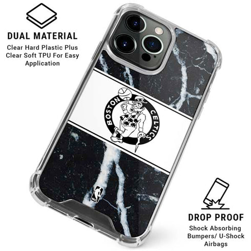 NBA Boston Celtics Marble iPhone 16 Pro Max Clear Case