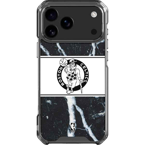 NBA Boston Celtics Marble iPhone 18 Pro Max Clear Case