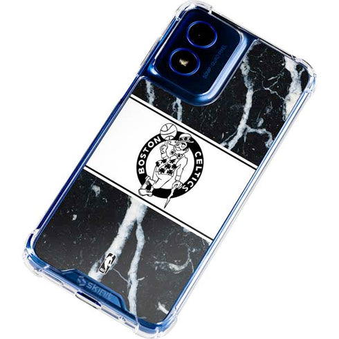 NBA Boston Celtics Marble Moto G 5G (2024) Clear Case