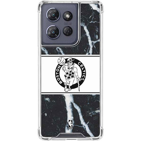 NBA Boston Celtics Marble Moto G Play 5G (2025) Clear Case
