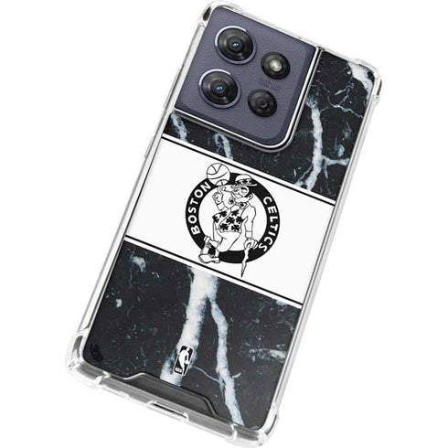 NBA Boston Celtics Marble Moto G Play 5G (2025) Clear Case