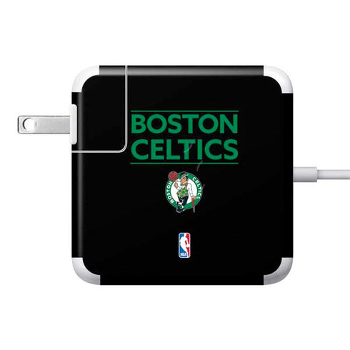 NBA Boston Celtics Standard - Black 85W Power Adapter (15 and 17 inch MacBook Pro Charger) Skin