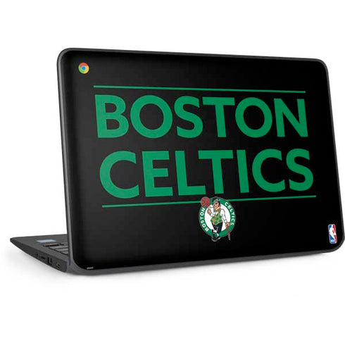 NBA Boston Celtics Standard - Black HP Chromebook Skin