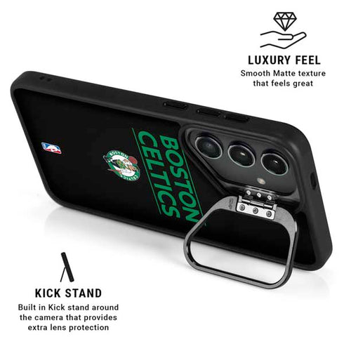 NBA Boston Celtics Standard - Black Galaxy S24 Plus Kickstand Case