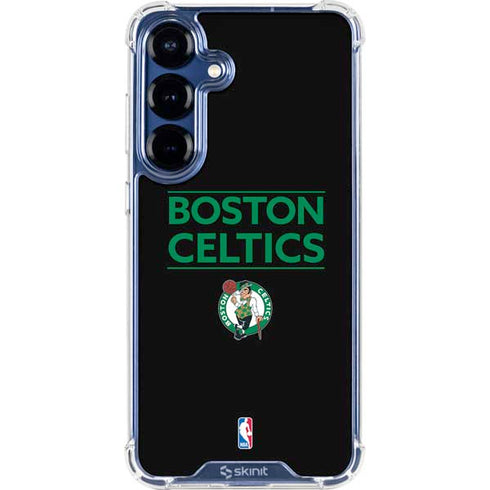 NBA Boston Celtics Standard - Black Galaxy S25 Clear Case