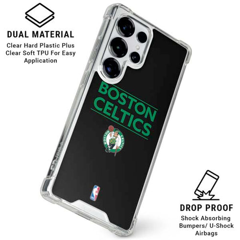 NBA Boston Celtics Standard - Black Galaxy S25 Ultra Clear Case