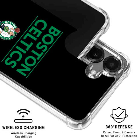 NBA Boston Celtics Standard - Black Galaxy S26 Clear Case