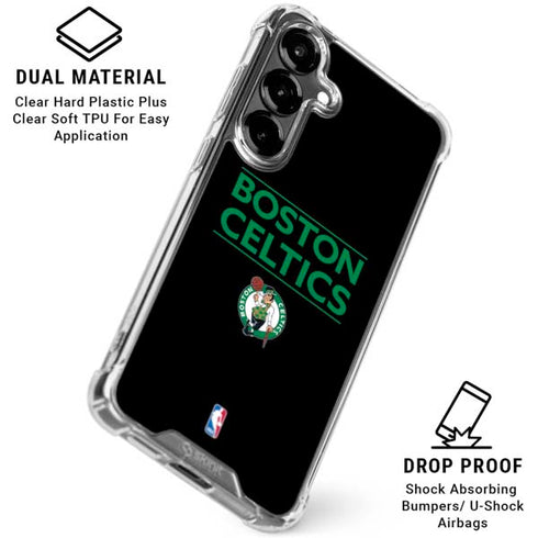 NBA Boston Celtics Standard - Black Galaxy S26 Clear Case