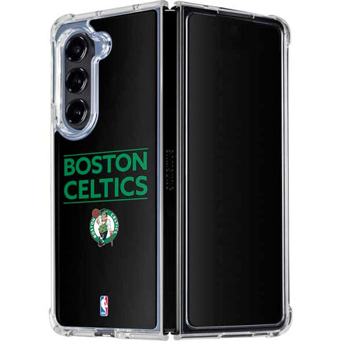 NBA Boston Celtics Standard - Black Galaxy Z Fold5 5G Clear Case