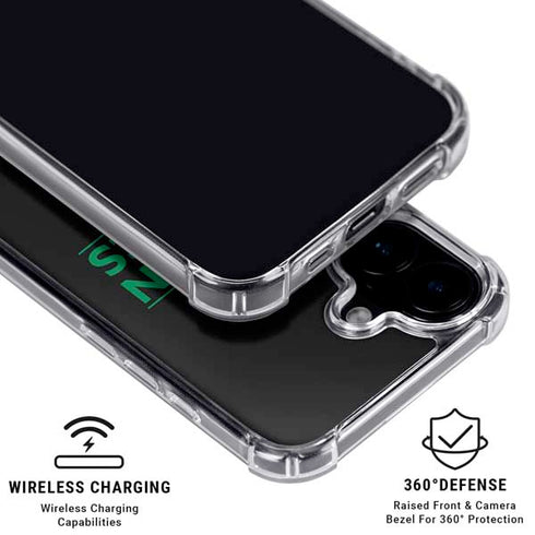 NBA Boston Celtics Standard - Black iPhone 16 Clear Case