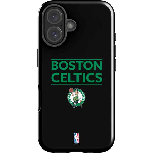 NBA Boston Celtics Standard - Black iPhone 16 Impact Case