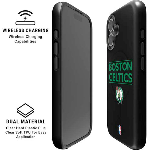 NBA Boston Celtics Standard - Black iPhone 16 Magsafe Impact Case