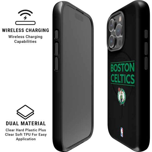 NBA Boston Celtics Standard - Black iPhone 16 Pro Max Magsafe Impact Case