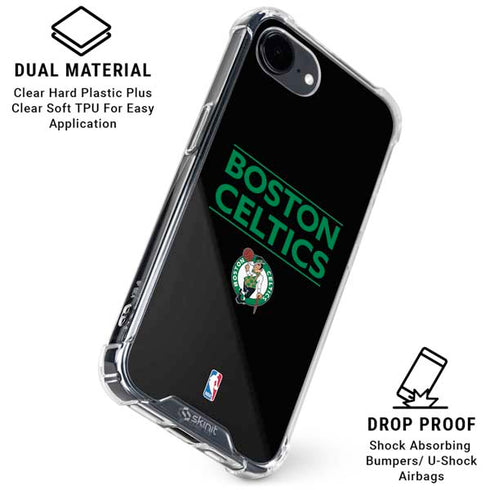 NBA Boston Celtics Standard - Black iPhone 16e Clear Case