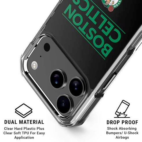 NBA Boston Celtics Standard - Black iPhone 18 Pro Clear Case
