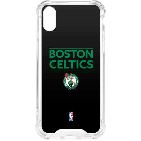 NBA Boston Celtics Standard - Black iPhone XS Clear Case