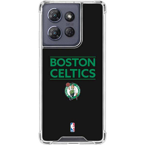 NBA Boston Celtics Standard - Black Moto G 5G (2025) Clear Case