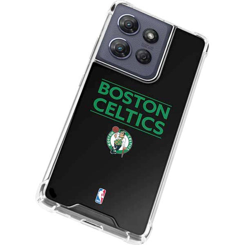 NBA Boston Celtics Standard - Black Moto G 5G (2025) Clear Case