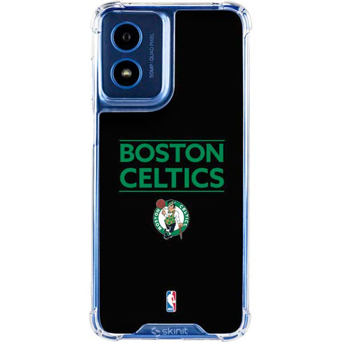 NBA Boston Celtics Standard - Black Moto G 5G (2024) Clear Case