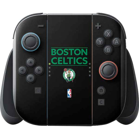 NBA Boston Celtics Standard - Black Nintendo Switch 2 (2025) with Joy-Con Skin