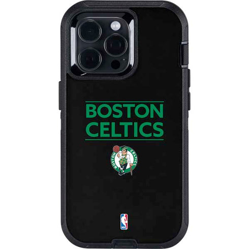 NBA Boston Celtics Standard - Black Otterbox Defender iPhone Skin
