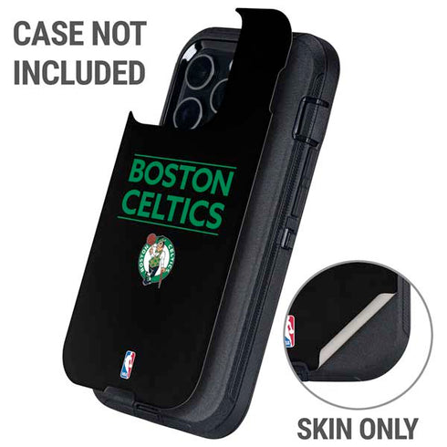 NBA Boston Celtics Standard - Black Otterbox Defender iPhone Skin