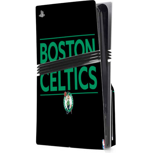 NBA Boston Celtics Standard - Black PS5 Pro Disk Console Skin