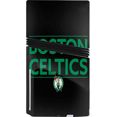 NBA Boston Celtics Standard - Black PS5 Pro Disk Console Skin