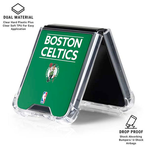 NBA Boston Celtics Standard - Green Galaxy Z Flip6 Clear Case