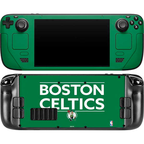 NBA Boston Celtics Standard - Green Steam Deck Handheld Gaming Computer OLED Skin