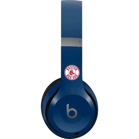 MLB Boston Red Sox - Solid Distressed Beats Solo 4 Wireless Headphones Skin