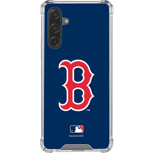 MLB Boston Red Sox - Solid Distressed Galaxy A17 Clear Case
