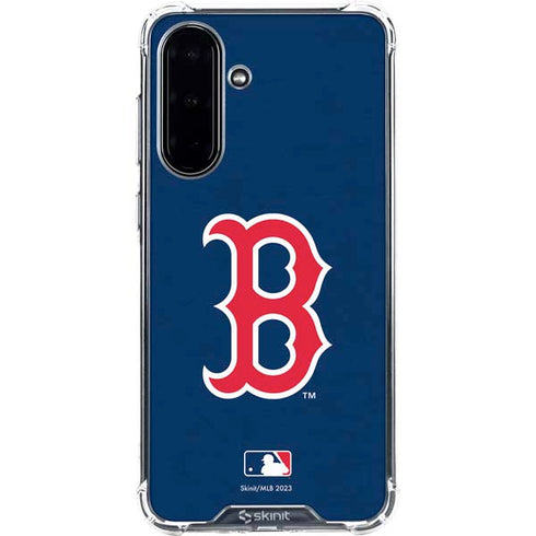 MLB Boston Red Sox - Solid Distressed Galaxy A36 5G Clear Case