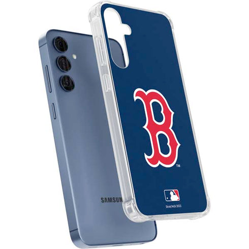 MLB Boston Red Sox - Solid Distressed Galaxy A55 5G Clear Case