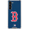 MLB Boston Red Sox - Solid Distressed Galaxy S24 FE Clear Case