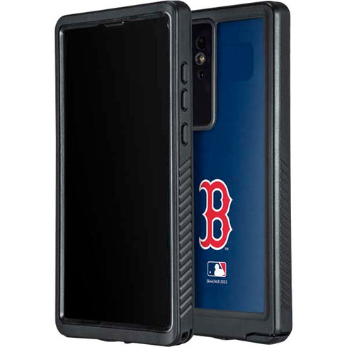 MLB Boston Red Sox - Solid Distressed Galaxy S24 Ultra Waterproof Case