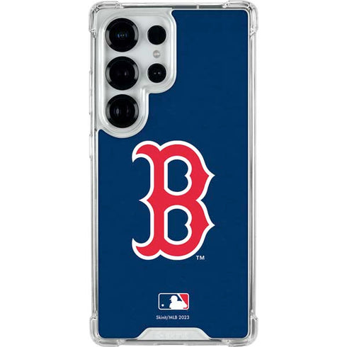 MLB Boston Red Sox - Solid Distressed Galaxy S25 Ultra Clear Case