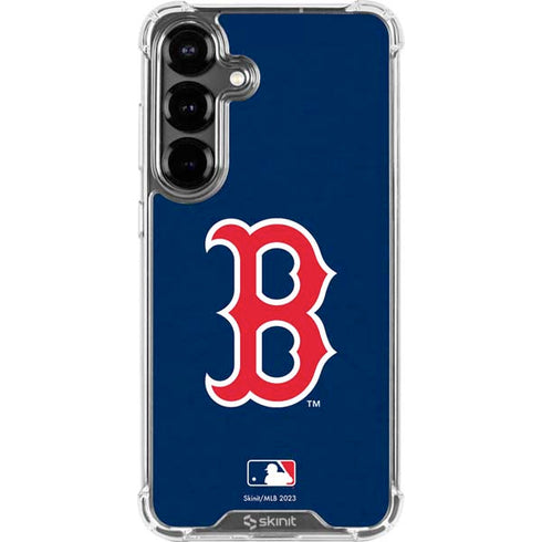 MLB Boston Red Sox - Solid Distressed Galaxy S26 Clear Case
