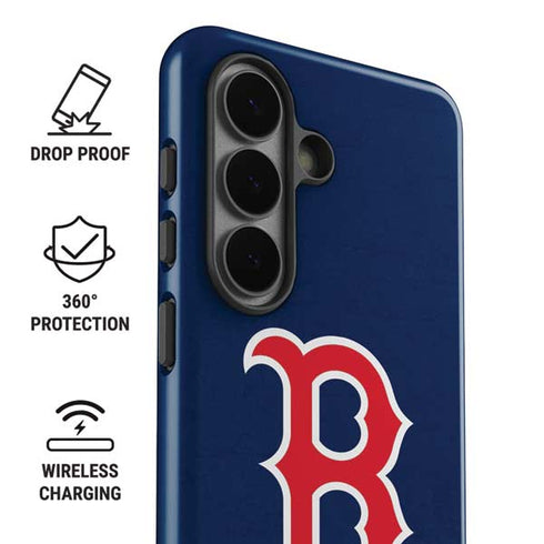MLB Boston Red Sox - Solid Distressed Galaxy S26 Impact Case