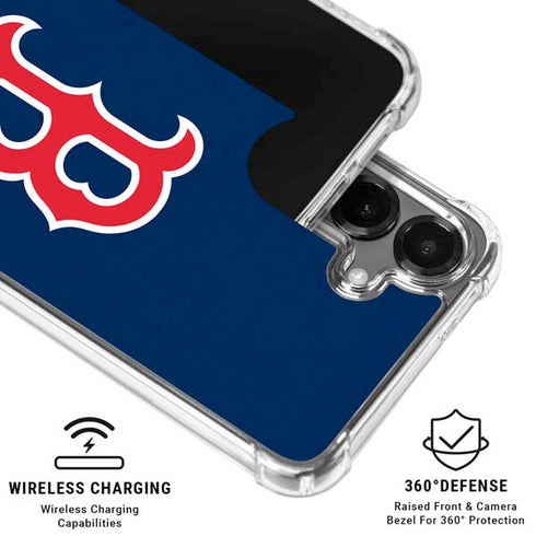 MLB Boston Red Sox - Solid Distressed Galaxy S26 Plus Clear Case