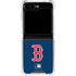 MLB Boston Red Sox - Solid Distressed Galaxy Z Flip6 Clear Case