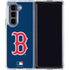 MLB Boston Red Sox - Solid Distressed Galaxy Z Fold5 5G Clear Case