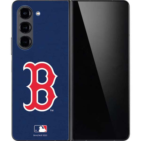 MLB Boston Red Sox - Solid Distressed Galaxy Z Fold5 5G Skin