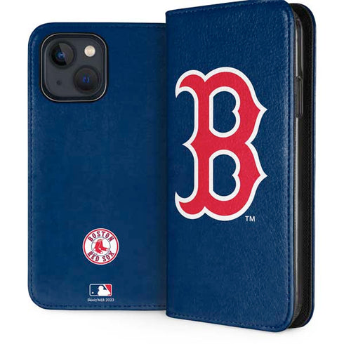MLB Boston Red Sox - Solid Distressed iPhone 15 Plus Folio Case