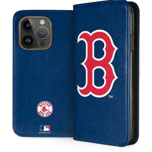 MLB Boston Red Sox - Solid Distressed iPhone 15 Pro Folio Case
