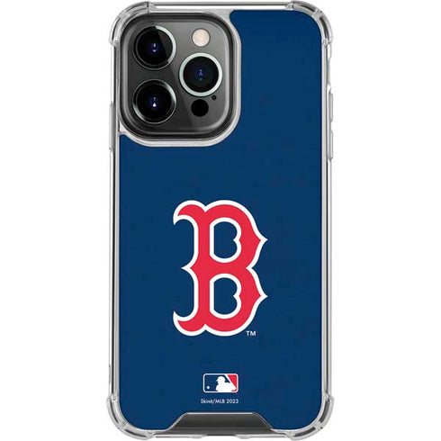 MLB Boston Red Sox - Solid Distressed iPhone 16 Pro Clear Case
