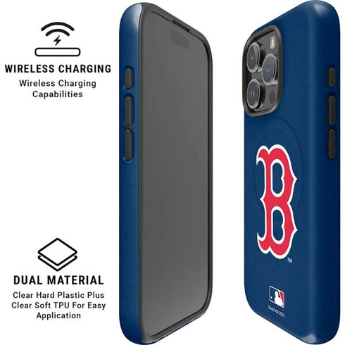 MLB Boston Red Sox - Solid Distressed iPhone 16 Pro Magsafe Impact Case